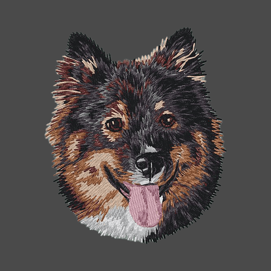 Finnish Lapphund Embroidered Men's Fleece Jacket