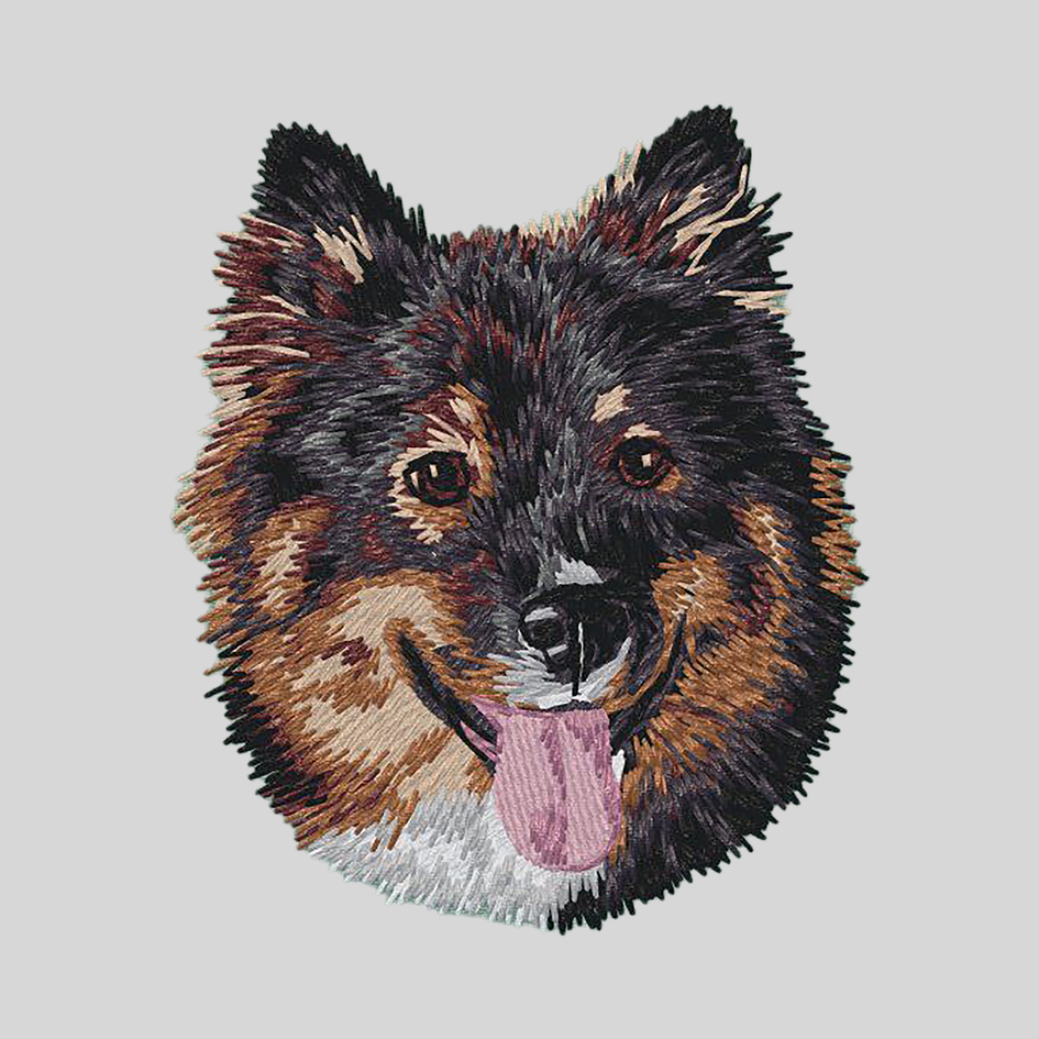 Finnish Lapphund Embroidered Mock Neck Sweatshirt