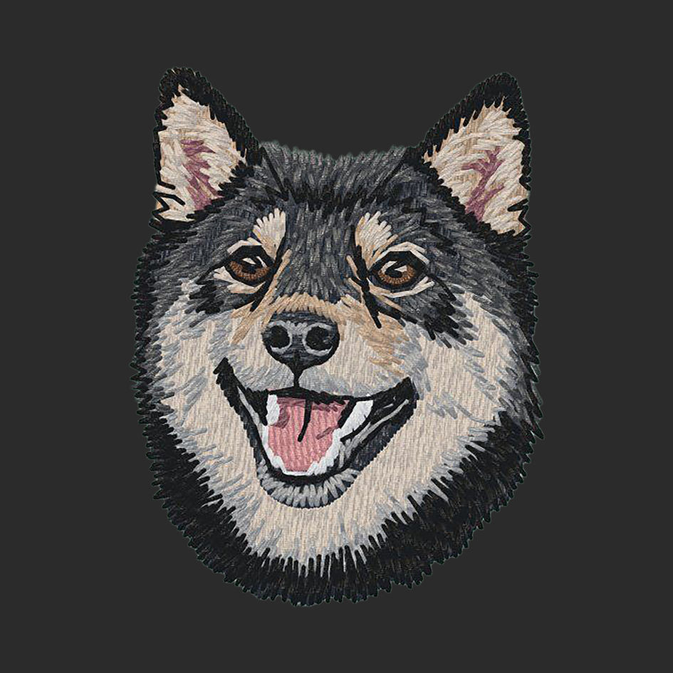 Shiba Inu Embroidered Classic Long Sleeve Shirt