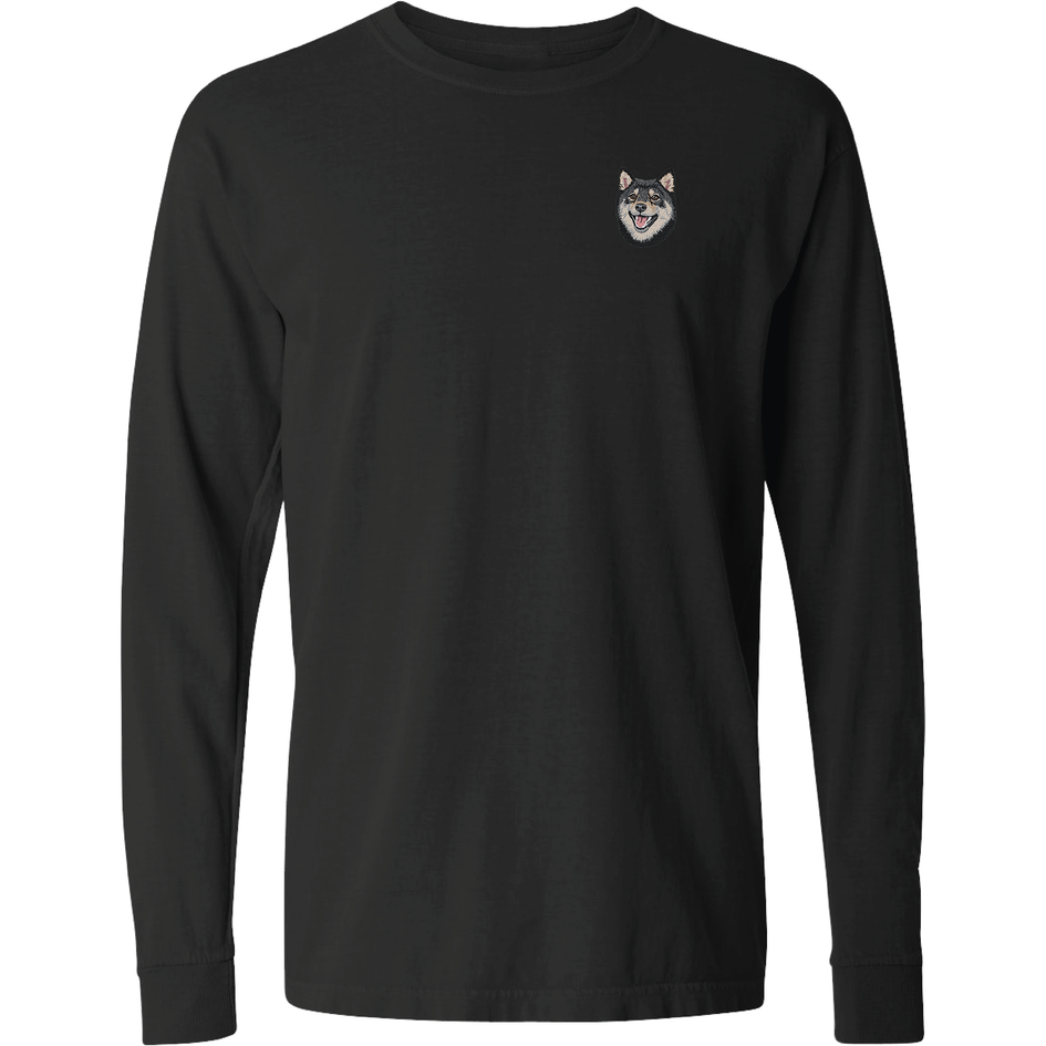 Shiba Inu Embroidered Classic Long Sleeve Shirt