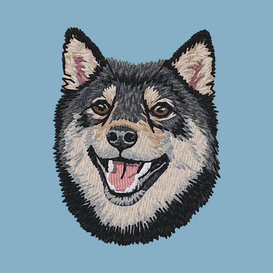 Shiba Inu Embroidered Classic Long Sleeve Shirt