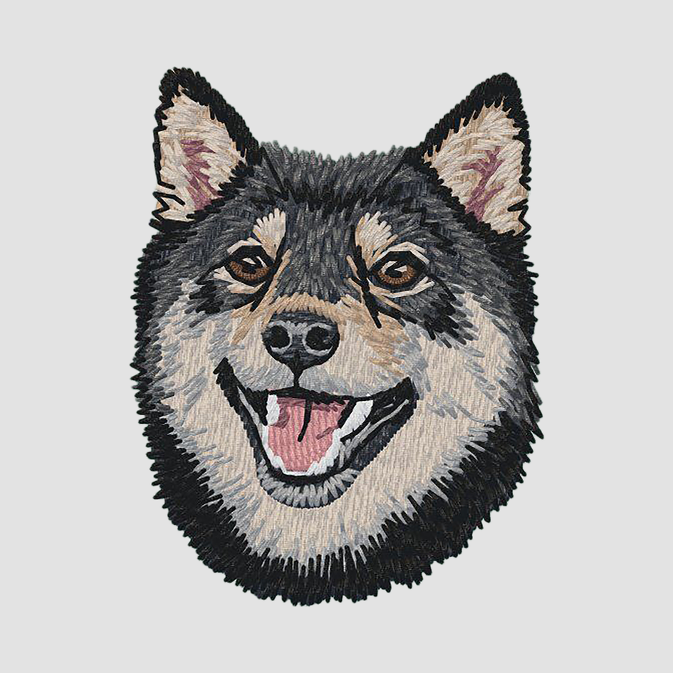 Shiba Inu Embroidered Classic Long Sleeve Shirt