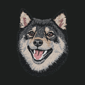 Shiba Inu Embroidered Crossbody Bag