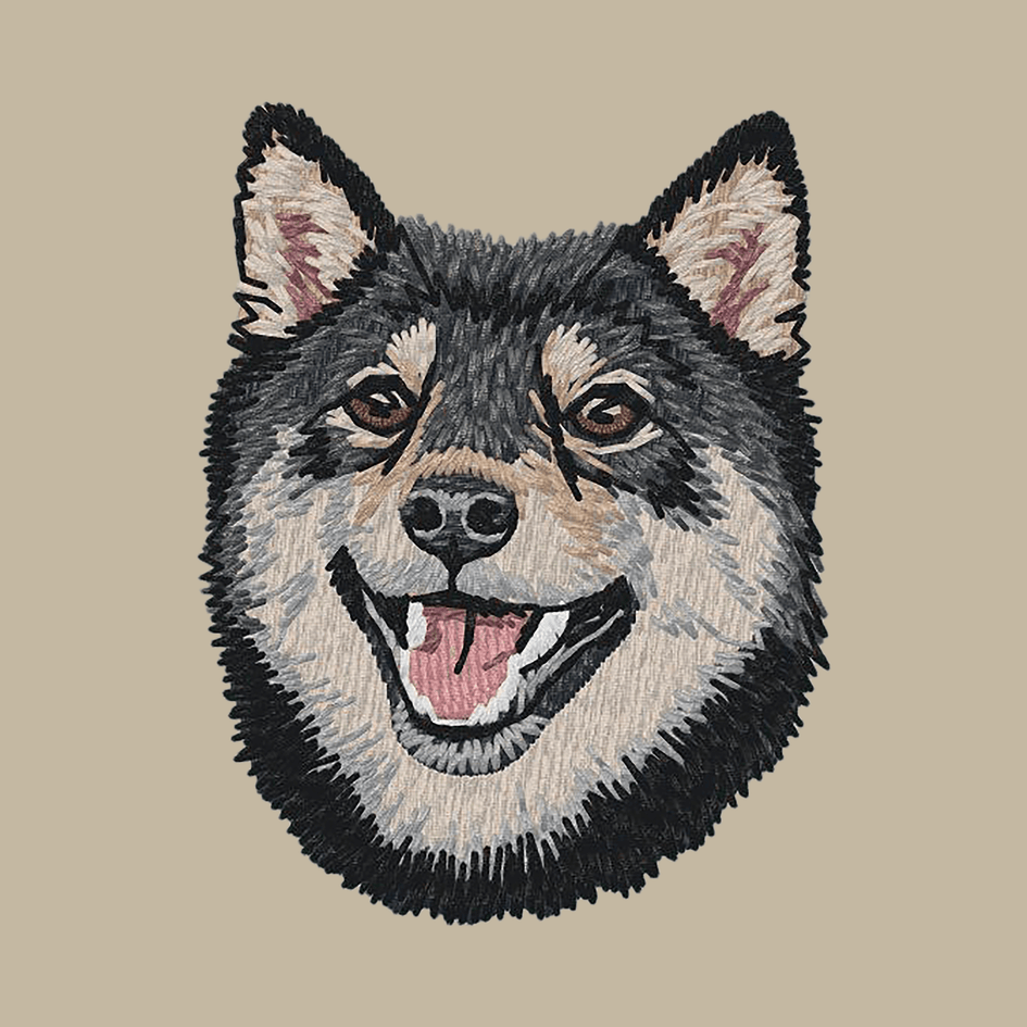 Shiba Inu Embroidered Crossbody Bag