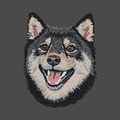 Shiba Inu Embroidered Men's Fleece Jacket