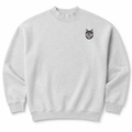 Shiba Inu Embroidered Mock Neck Sweatshirt