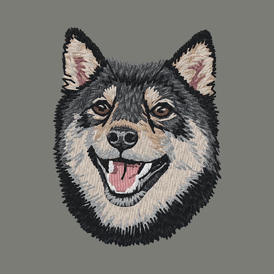Shiba Inu Embroidered Wearable Blanket