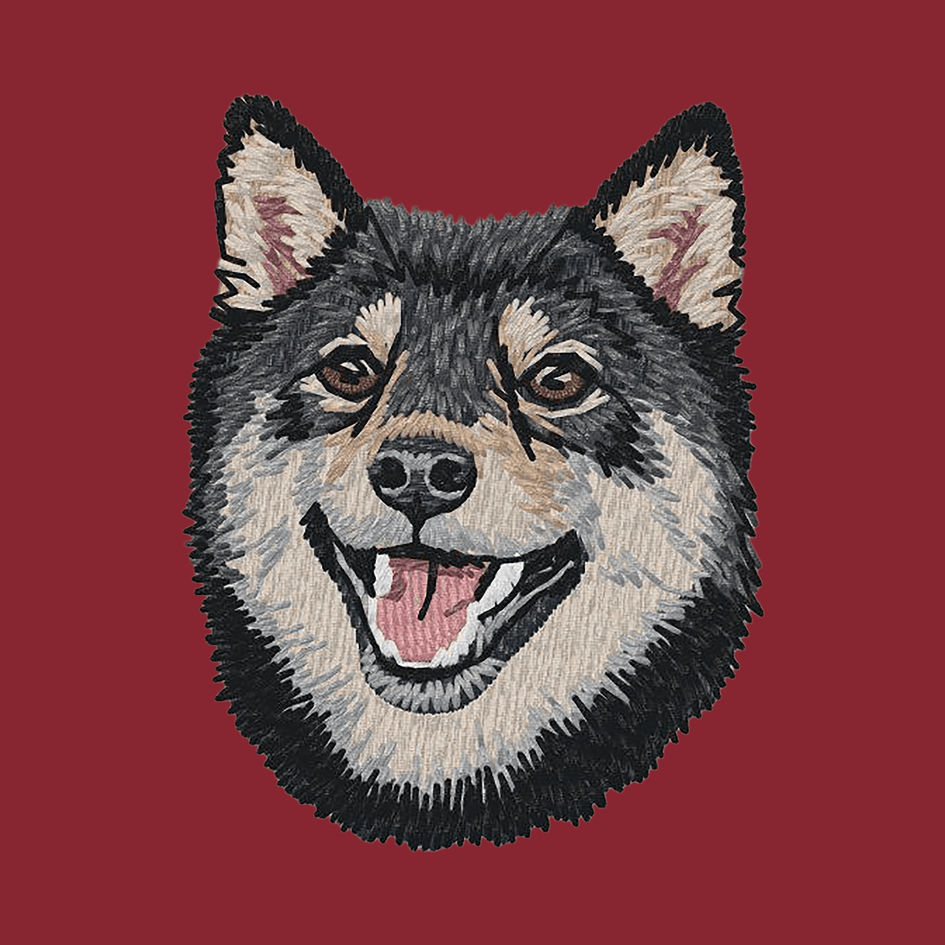Shiba Inu Embroidered Wearable Blanket