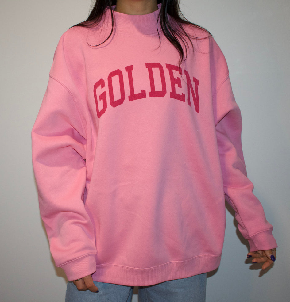 Golden Mock Neck Sweatshirt