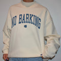 No Barking Embroidered Mock Neck Sweatshirt