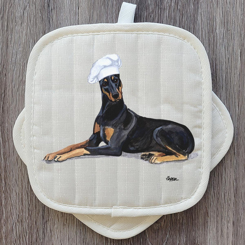 Doberman  Pot Holder Set