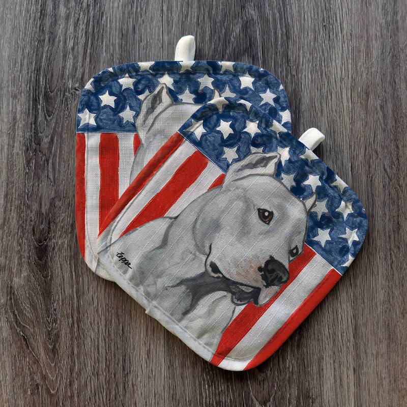 Dogo Argentino Americana Pot Holder Set