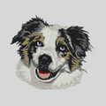 Australian Shepherd Embroidered Mock Neck Sweatshirt
