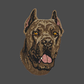 Cane Corso Embroidered Men's Fleece Jacket