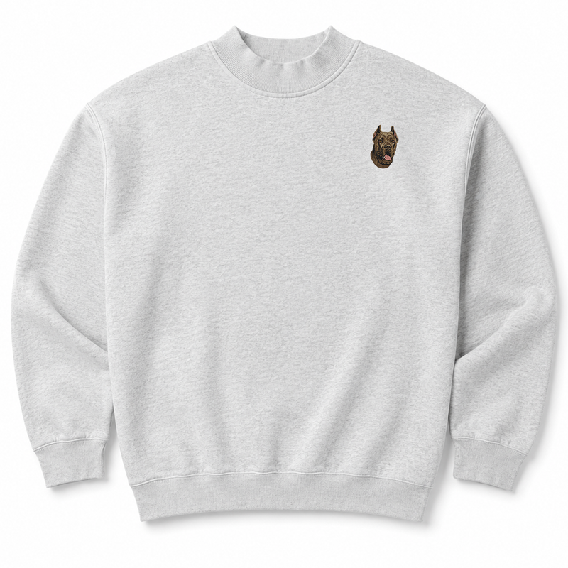 Cane Corso Embroidered Mock Neck Sweatshirt