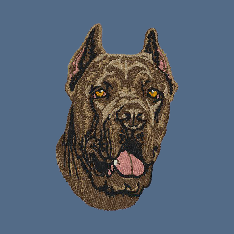 Cane Corso Embroidered Women's Denim Shirt