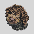 Lagotto Romagnolo Embroidered Mock Neck Sweatshirt
