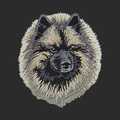 Keeshond Embroidered Classic Long Sleeve Shirt
