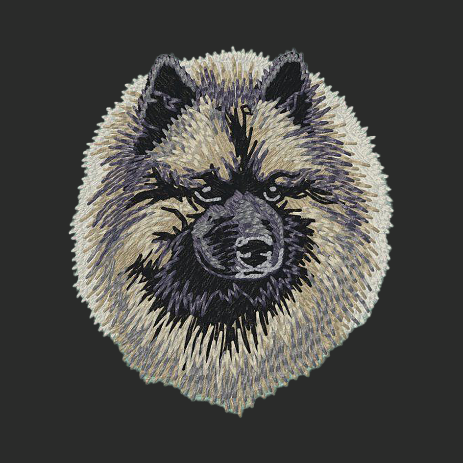 Keeshond Embroidered Classic Long Sleeve Shirt