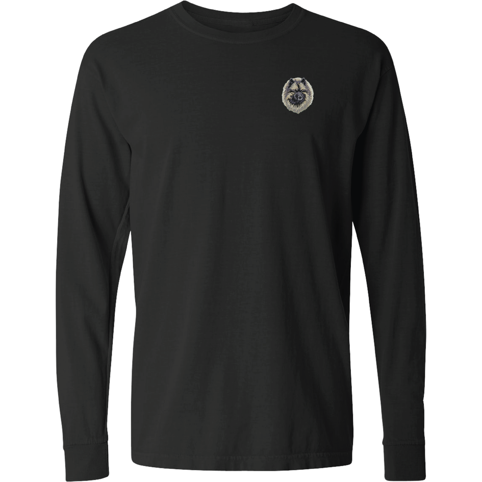 Keeshond Embroidered Classic Long Sleeve Shirt