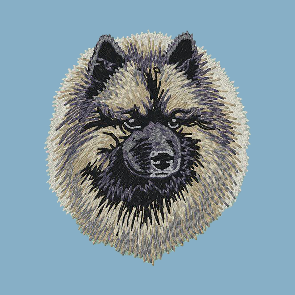 Keeshond Embroidered Classic Long Sleeve Shirt