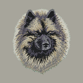 Keeshond Embroidered Classic Long Sleeve Shirt