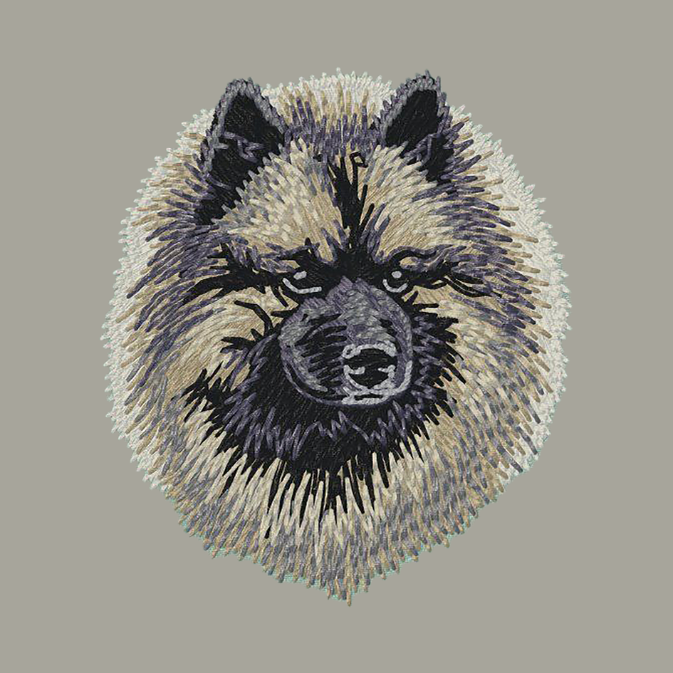 Keeshond Embroidered Classic Long Sleeve Shirt