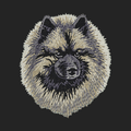 Keeshond Embroidered Sweatshirt Hoodie