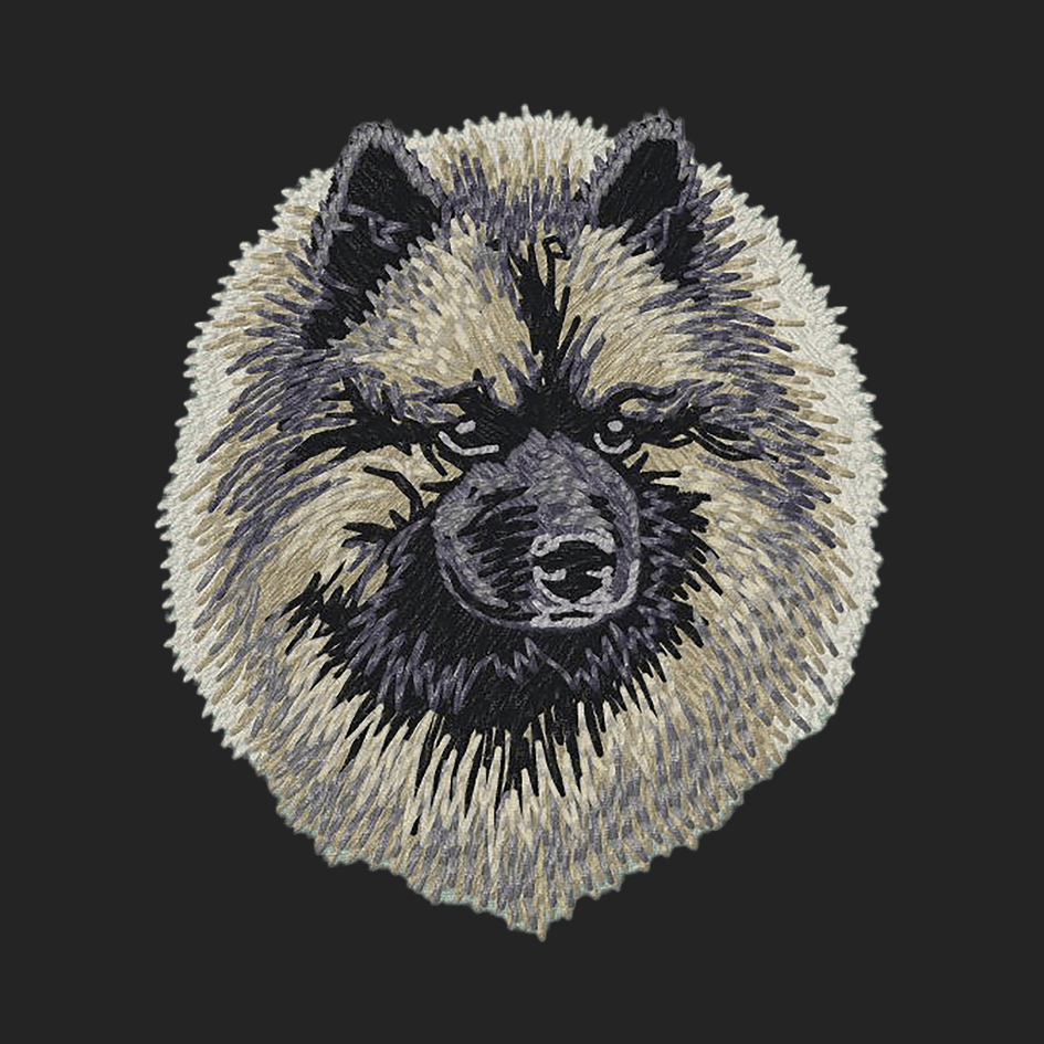 Keeshond Embroidered Sweatshirt Hoodie