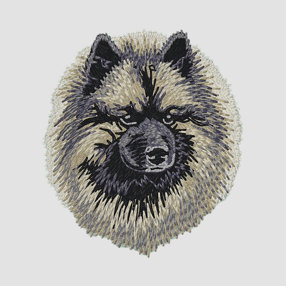 Keeshond Embroidered Sweatshirt Hoodie