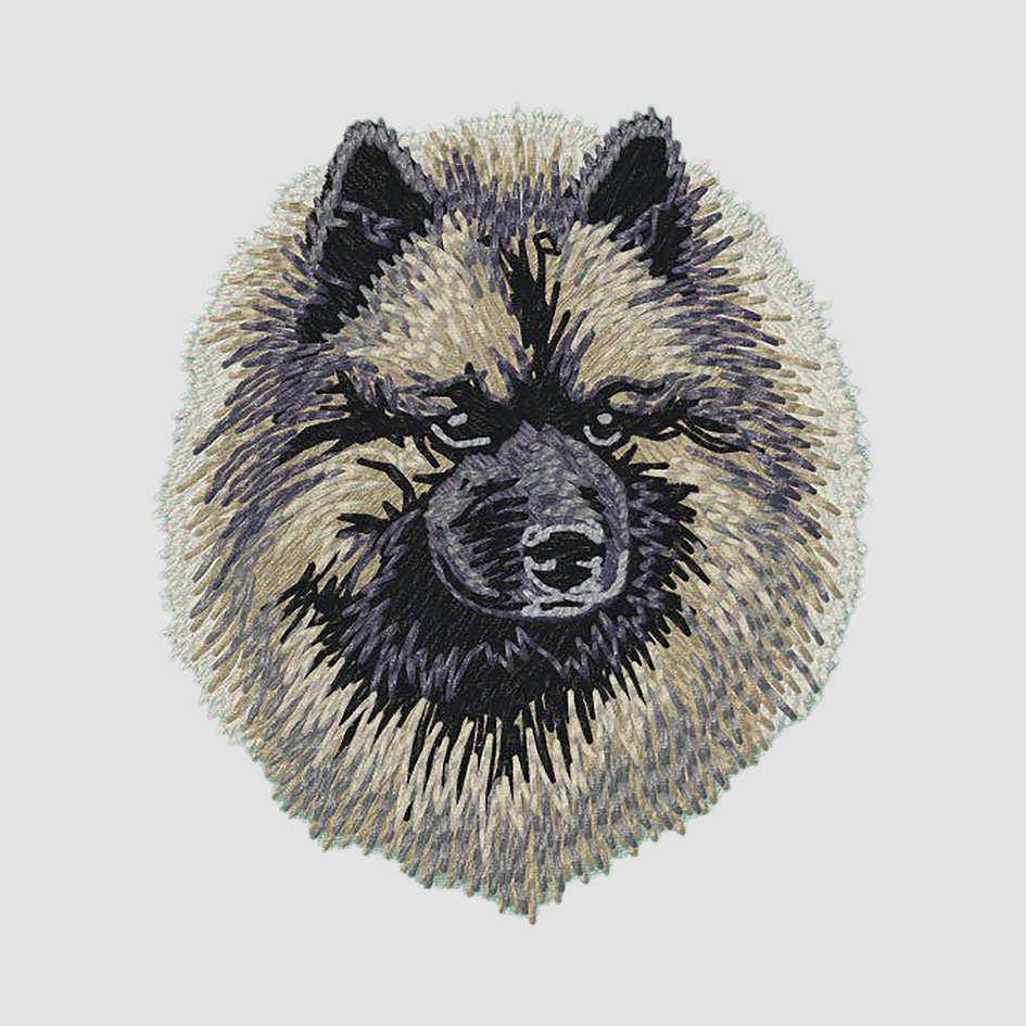 Keeshond Embroidered Classic Long Sleeve Shirt