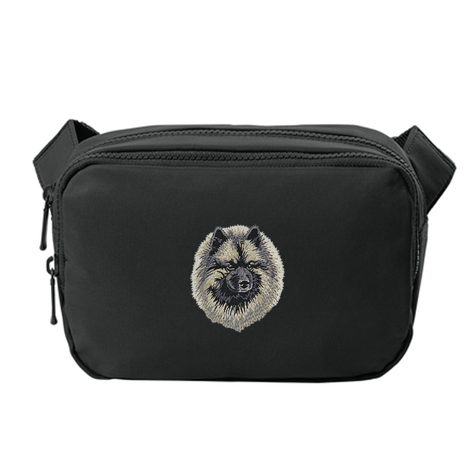 Keeshond Embroidered Crossbody Bag