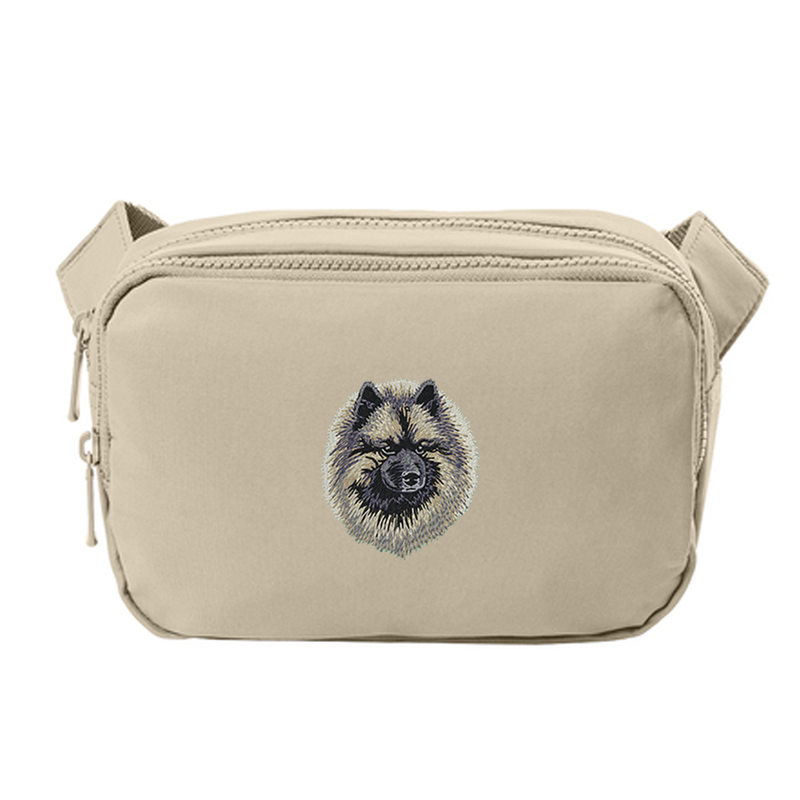 Keeshond Embroidered Crossbody Bag