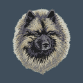 Keeshond Embroidered Baseball Cap