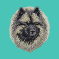 Keeshond Embroidered Baseball Cap