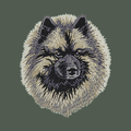 Keeshond Embroidered Baseball Cap