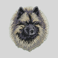 Keeshond Embroidered Mock Neck Sweatshirt