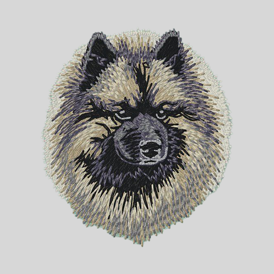 Keeshond Embroidered Mock Neck Sweatshirt