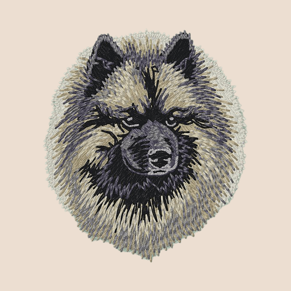 Keeshond Embroidered Tote