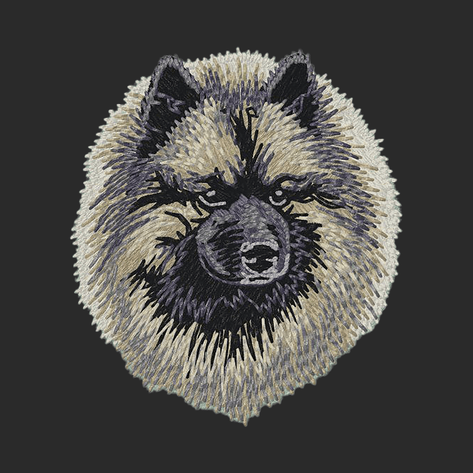 Keeshond Embroidered Wearable Blanket