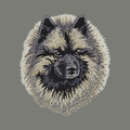 Keeshond Embroidered Wearable Blanket
