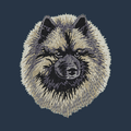 Keeshond Embroidered Wearable Blanket