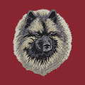 Keeshond Embroidered Wearable Blanket