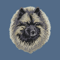 Keeshond Embroidered Women's Denim Shirt