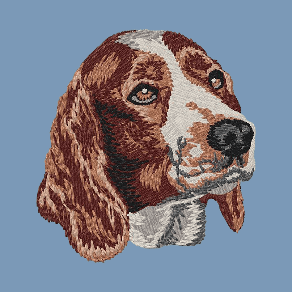 Welsh Springer Spaniel Embroidered Men's Denim Shirt