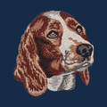 Welsh Springer Spaniel Embroidered Men's Denim Shirt