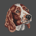 Welsh Springer Spaniel Embroidered Men's Fleece Jacket