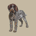 Wirehaired Pointing Griffon Embroidered Crossbody Bag