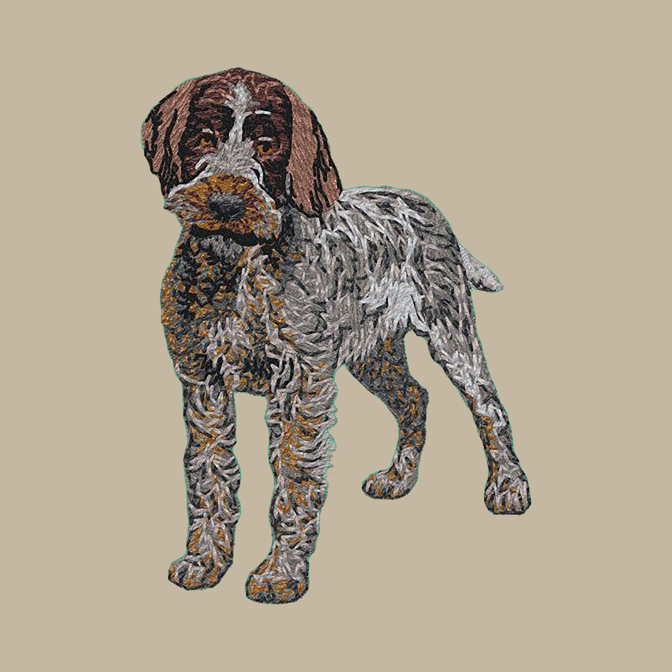 Wirehaired Pointing Griffon Embroidered Crossbody Bag