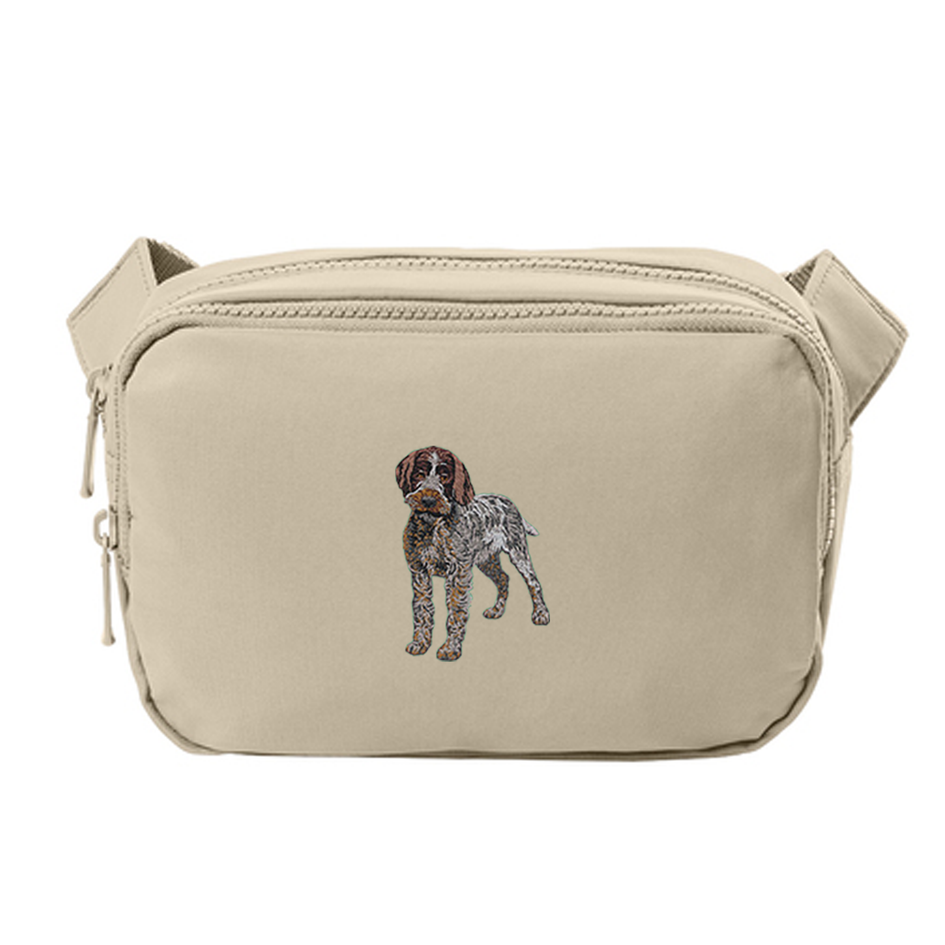 Wirehaired Pointing Griffon Embroidered Crossbody Bag